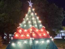 YA LUCE EL ÁRBOL DE NAVIDAD EN LA PLAZA DEL PUEBLO