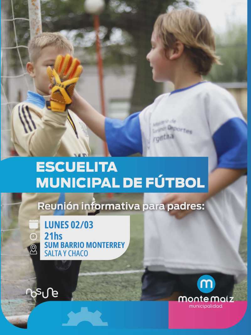 Reunión informativa para la escuelita de fútbol municipal