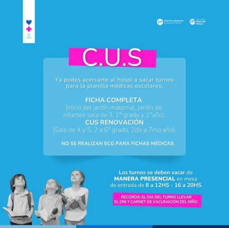 Turnos para el Certificado Único de Salud